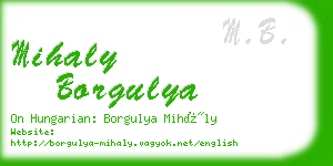 mihaly borgulya business card